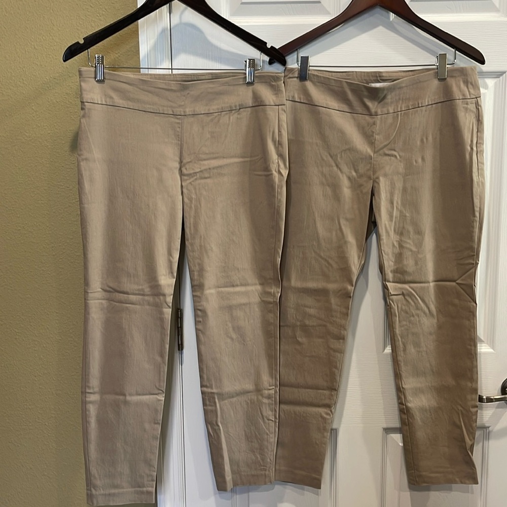 Two pairs of Van Heusen pull on pants